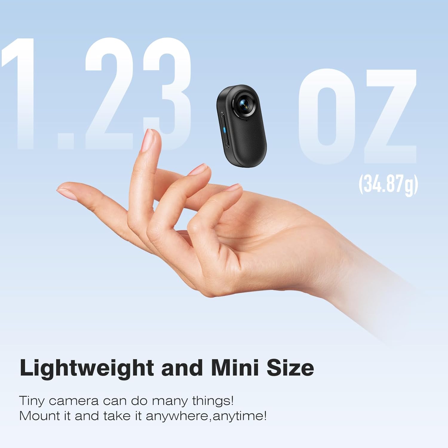 1080P FHD Mini Body Camera: 128GB Sports Action Body Cam, Thumb Size Hands-Free Wearable Pocket Camera, Portable Bodycam Camcorder for Work, Travel, Fishing, Pet Walking, Outdoor Adventures - Image 3