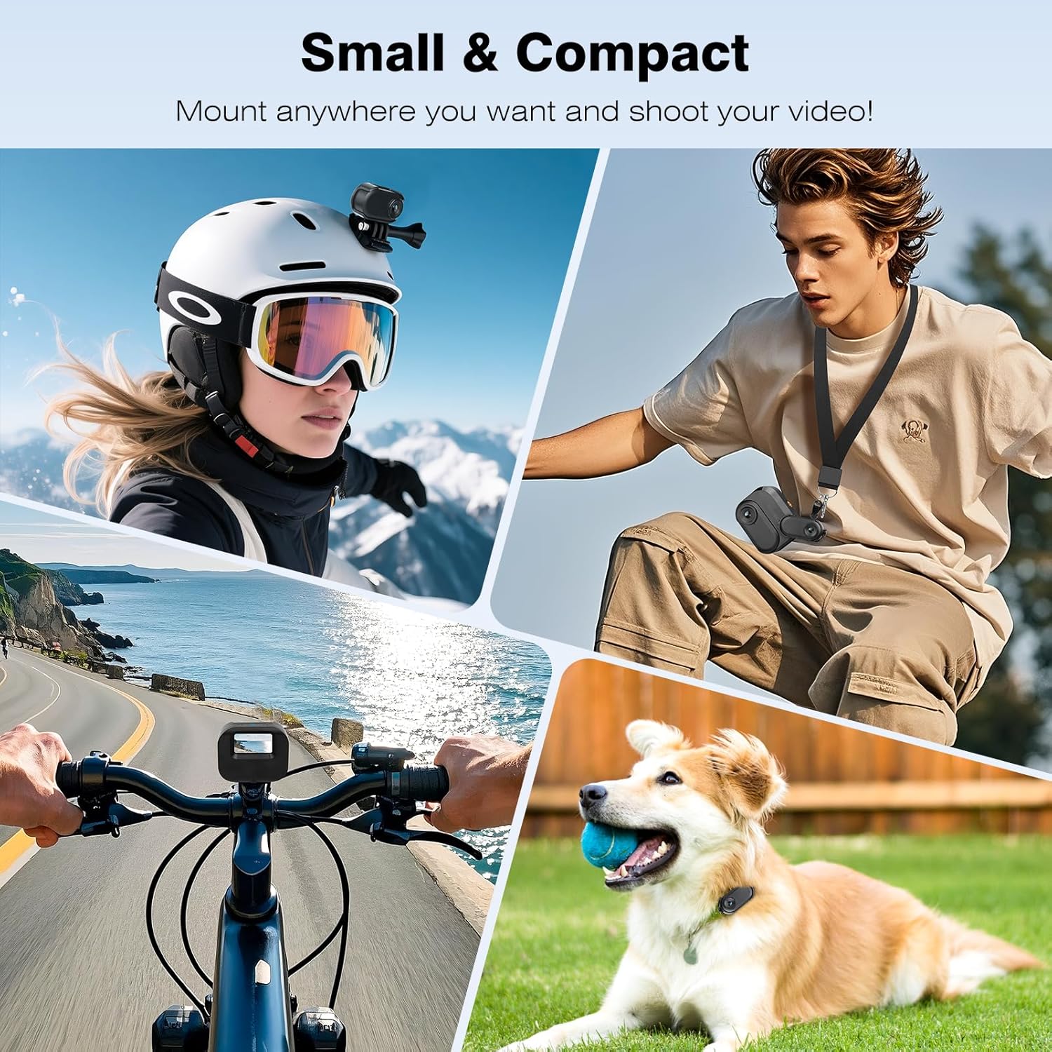 1080P FHD Mini Body Camera: 128GB Sports Action Body Cam, Thumb Size Hands-Free Wearable Pocket Camera, Portable Bodycam Camcorder for Work, Travel, Fishing, Pet Walking, Outdoor Adventures - Image 6