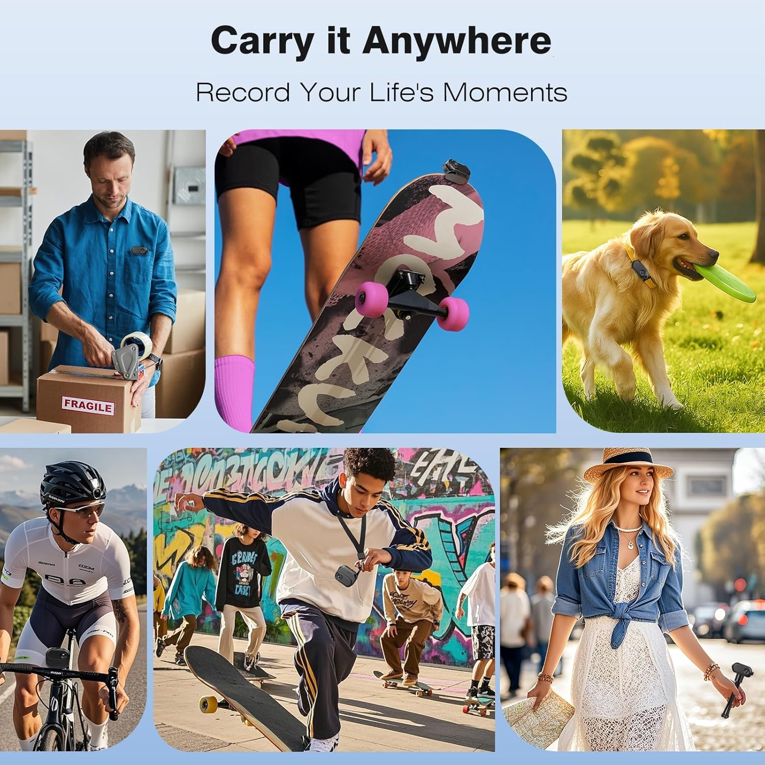 1080P FHD Mini Body Camera: 128GB Sports Action Body Cam, Thumb Size Hands-Free Wearable Pocket Camera, Portable Bodycam Camcorder for Work, Travel, Fishing, Pet Walking, Outdoor Adventures - Image 7